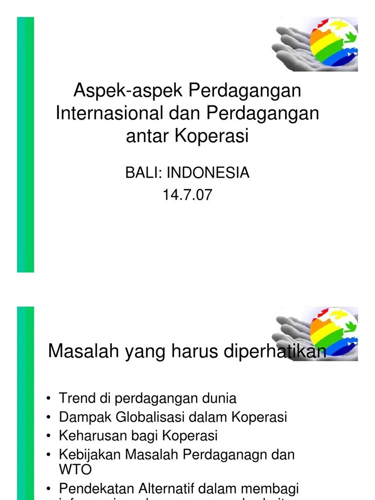 AspekAspek Perdagangan Internasional Dan Koperasi PDF Merek Dagang