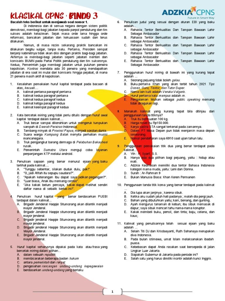 Klasikal B.INDO 3 | PDF