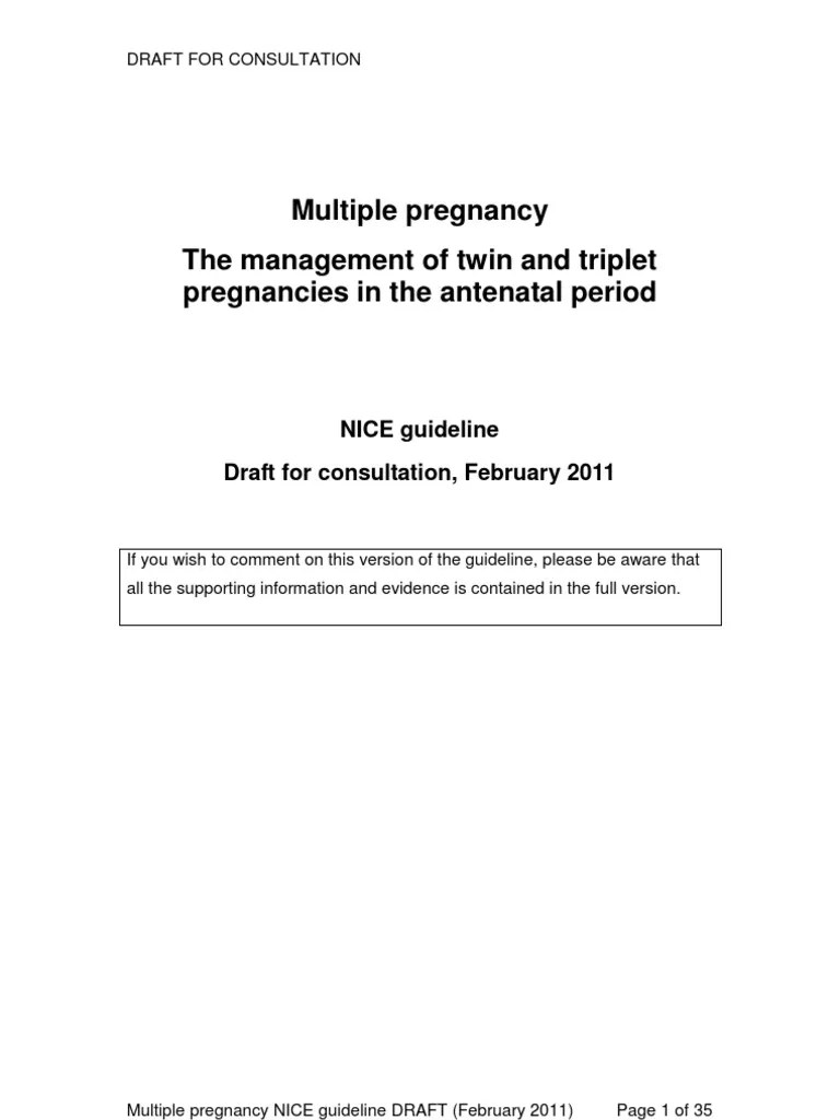 Multiple Pregnancy The Management of Twin and Triplet Pregnancies in