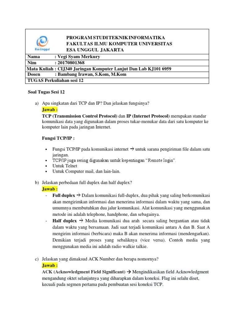 Tugas 12_VEGI SYAM MERKURY_20170801368 | PDF