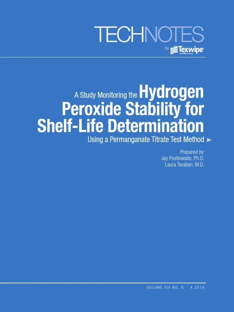 TechNote Hydrogen Peroxide Shelf Life Download Free PDF Hydrogen