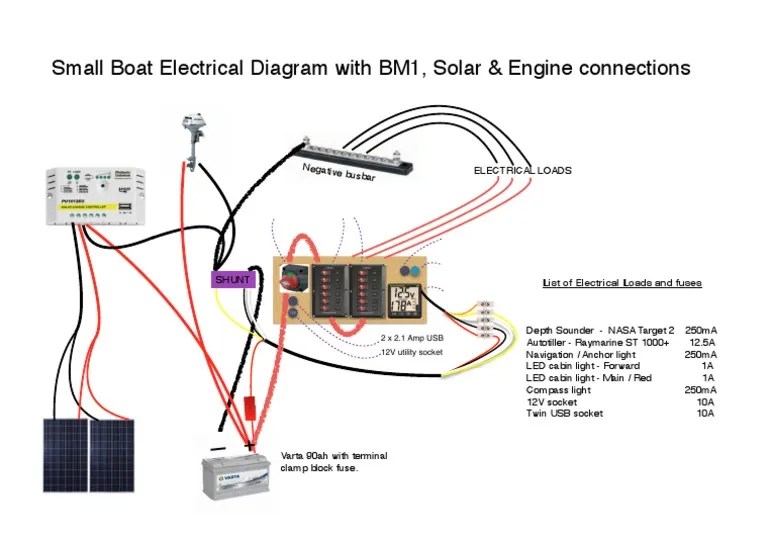 Electrical Plan Small Boat Wiring Diagram With Battery Monitor and