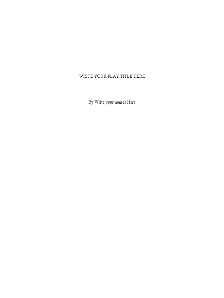 Script Template PDF