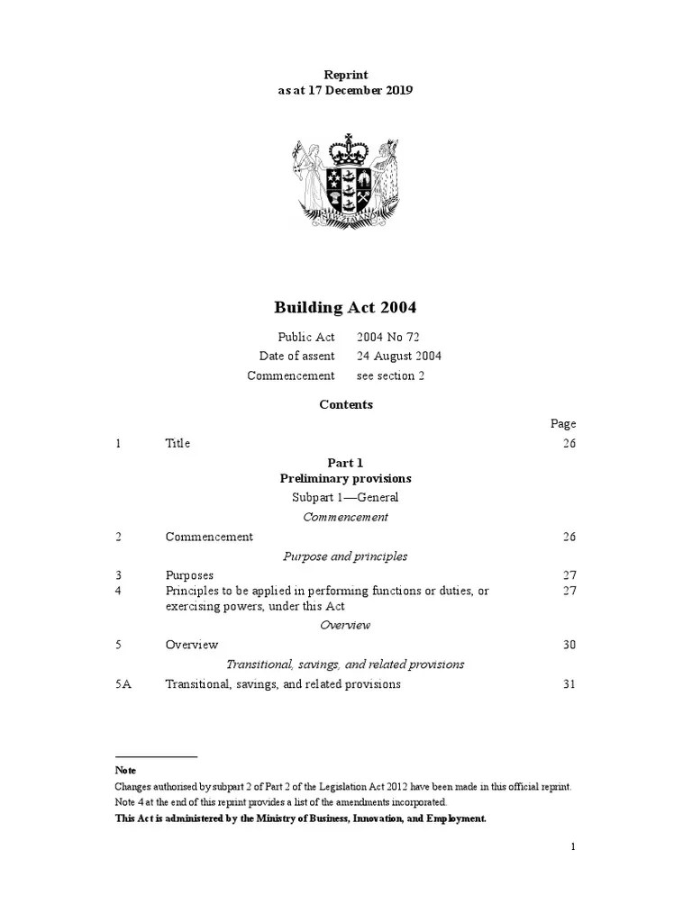 Building Act 2004 PDF Consent Building Code