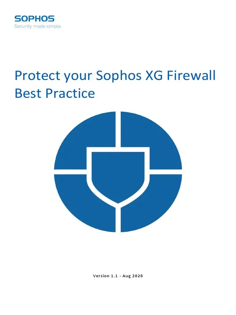 8372.securing Your Sophos XG Firewall Best Practice Guide PDF