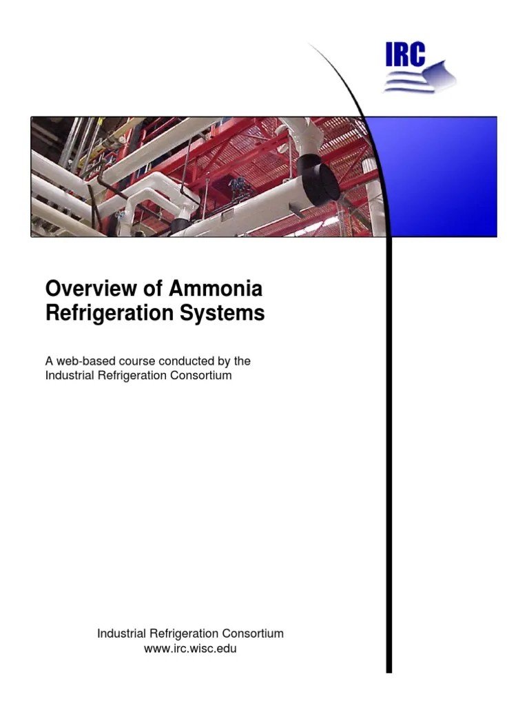 Overview of Ammonia Refrigeration Systems PDF Refrigeration