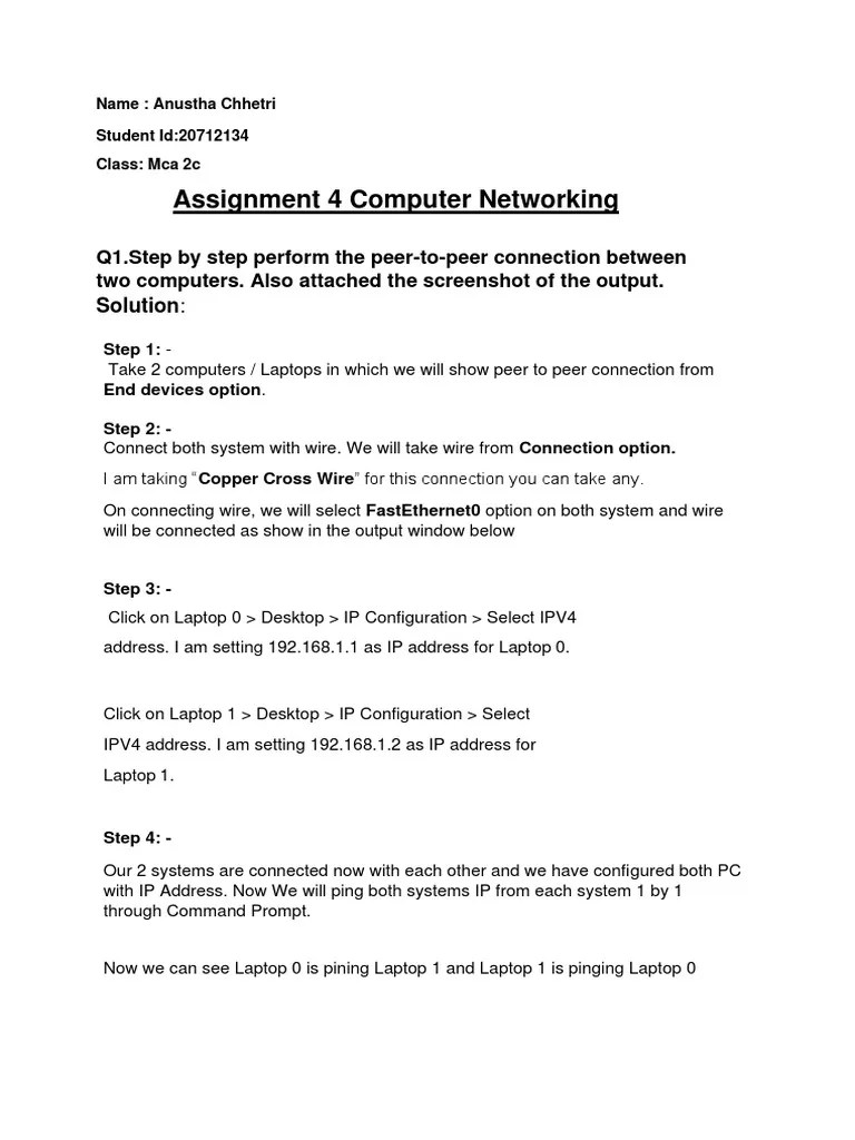 Computer Network Lab Assignment 3 PDF Wireless Lan Wi Fi