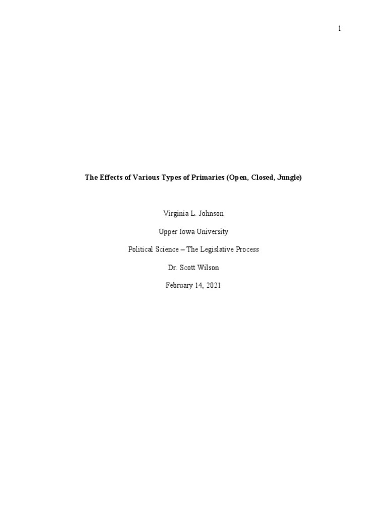 Annotated Bibliography PDF Primary Election Nonpartisan Blanket