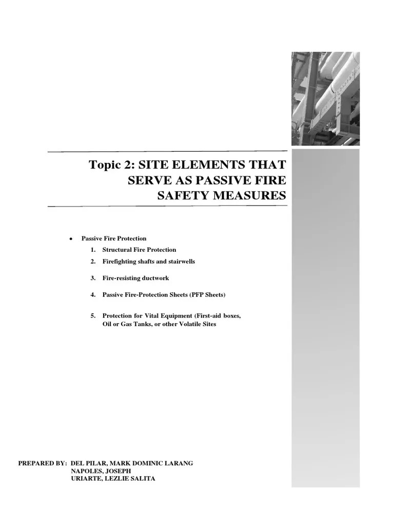 Passive Fire Protection Measures A Guide to Elements that Serve as