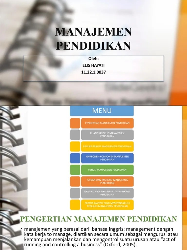 Power Point Pengelolaan Manajemen Pendid (2) | PDF
