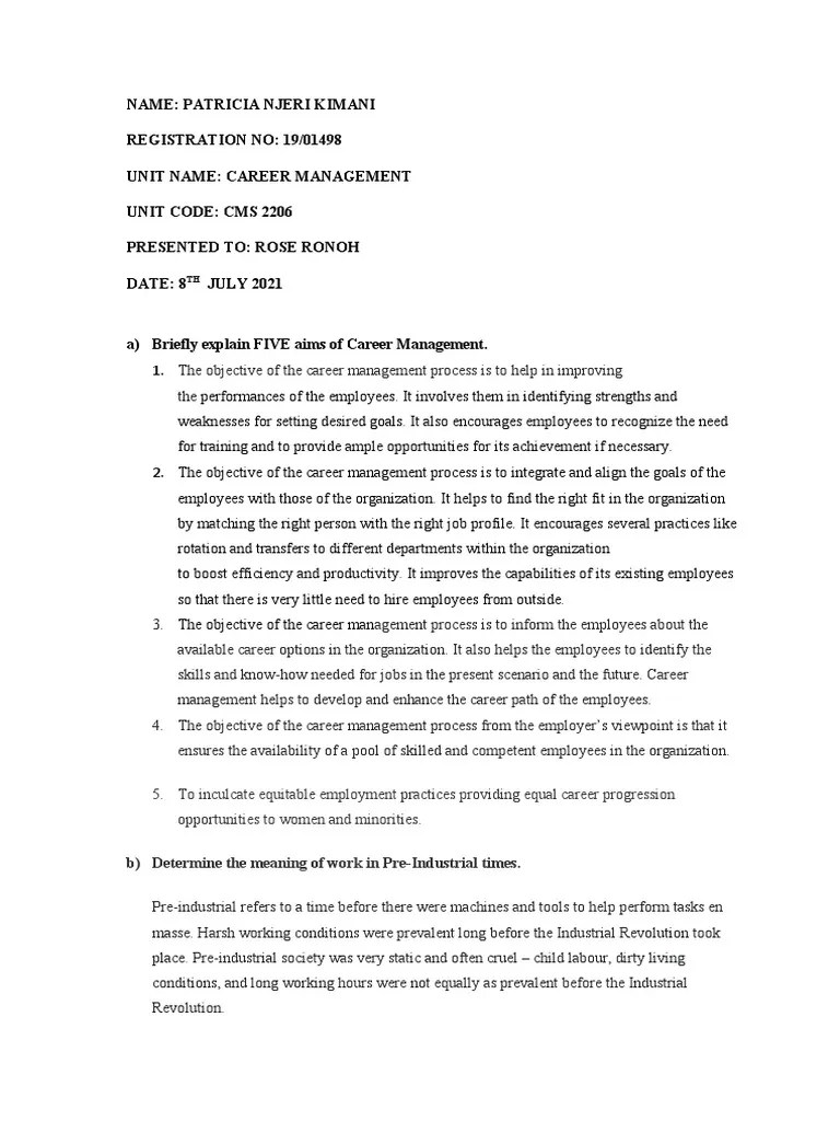 Cat Answers | PDF | Employment | Goal