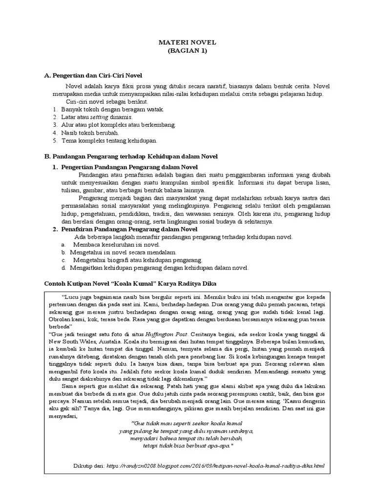 MATERI NOVEL BAG.1 | PDF