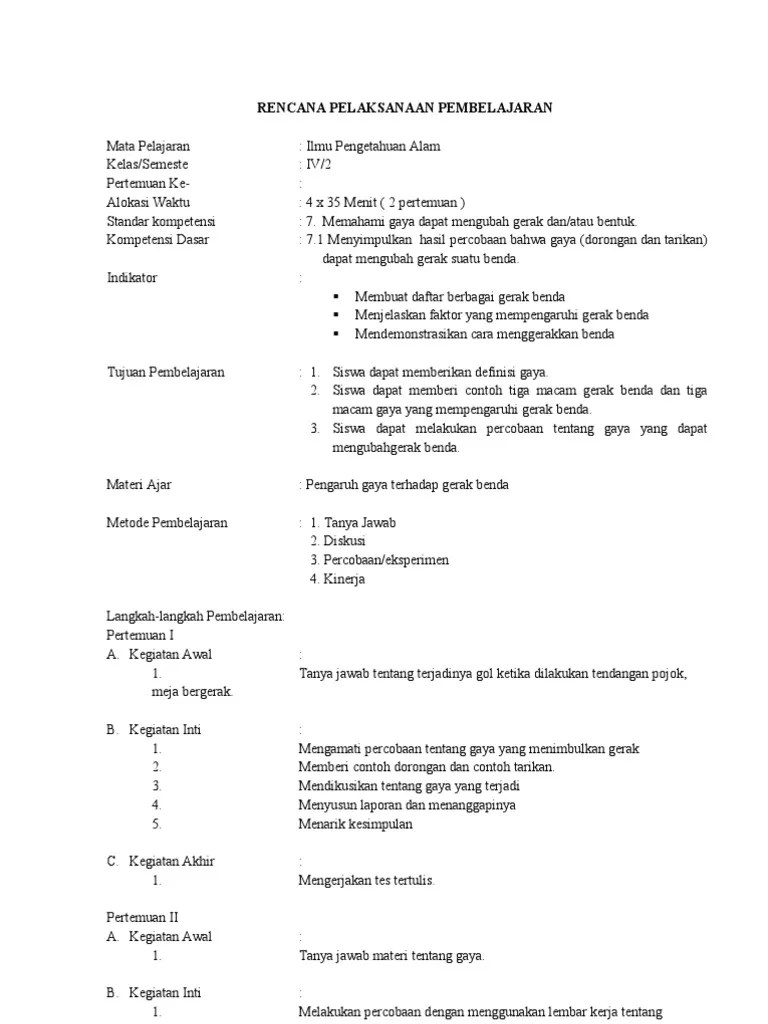 Materi Gaya Kelas 4 Sd Semester 2 – Mudah