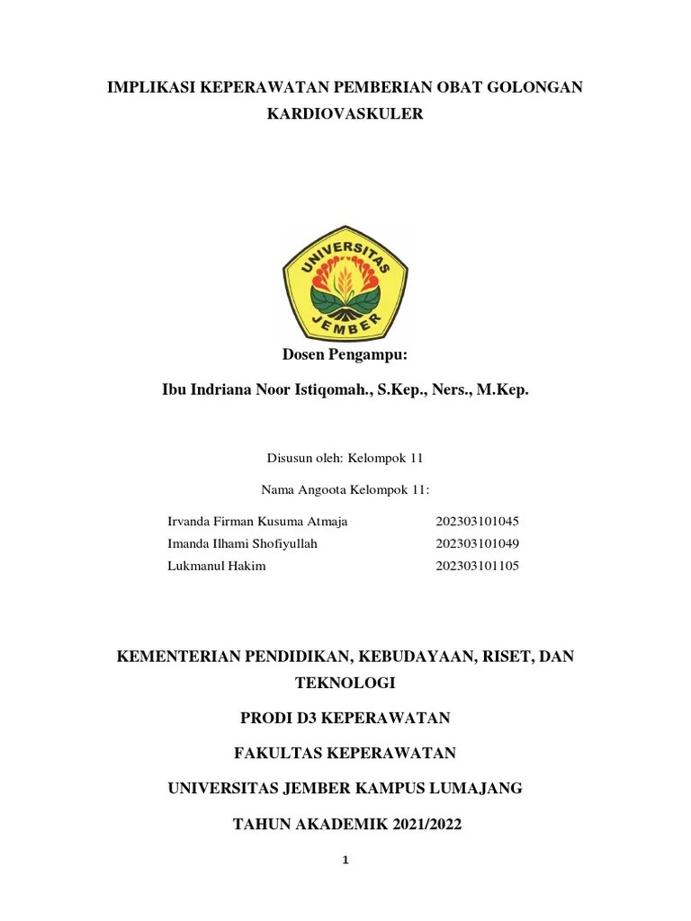 Tugas Makalah Farmakologi - Kelompok 11-1 | PDF