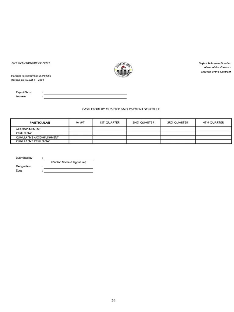 Cash Flow Template PDF
