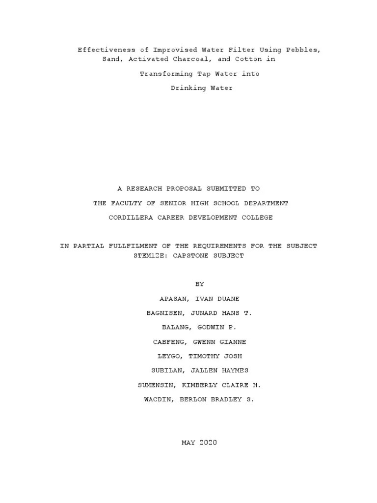 Capstone PDF Water Purification Filtration