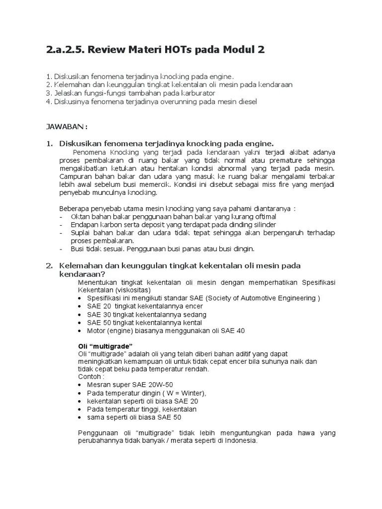 2.a.2.5. Review Materi HOTs Pada Modul 2 - Jajang Aabdulloh - SMKS  Muhammadiyah Kawali | PDF