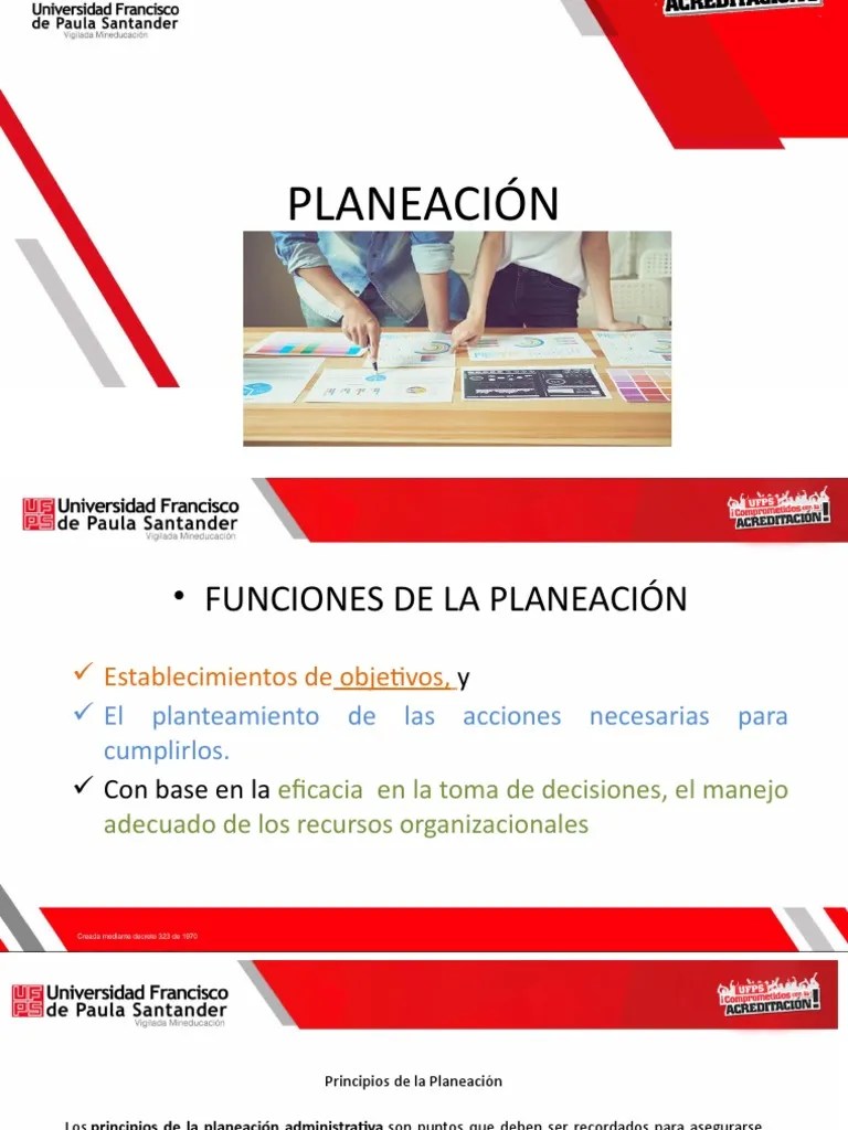 Funciones de La Planeación PDF Planificación Cognición