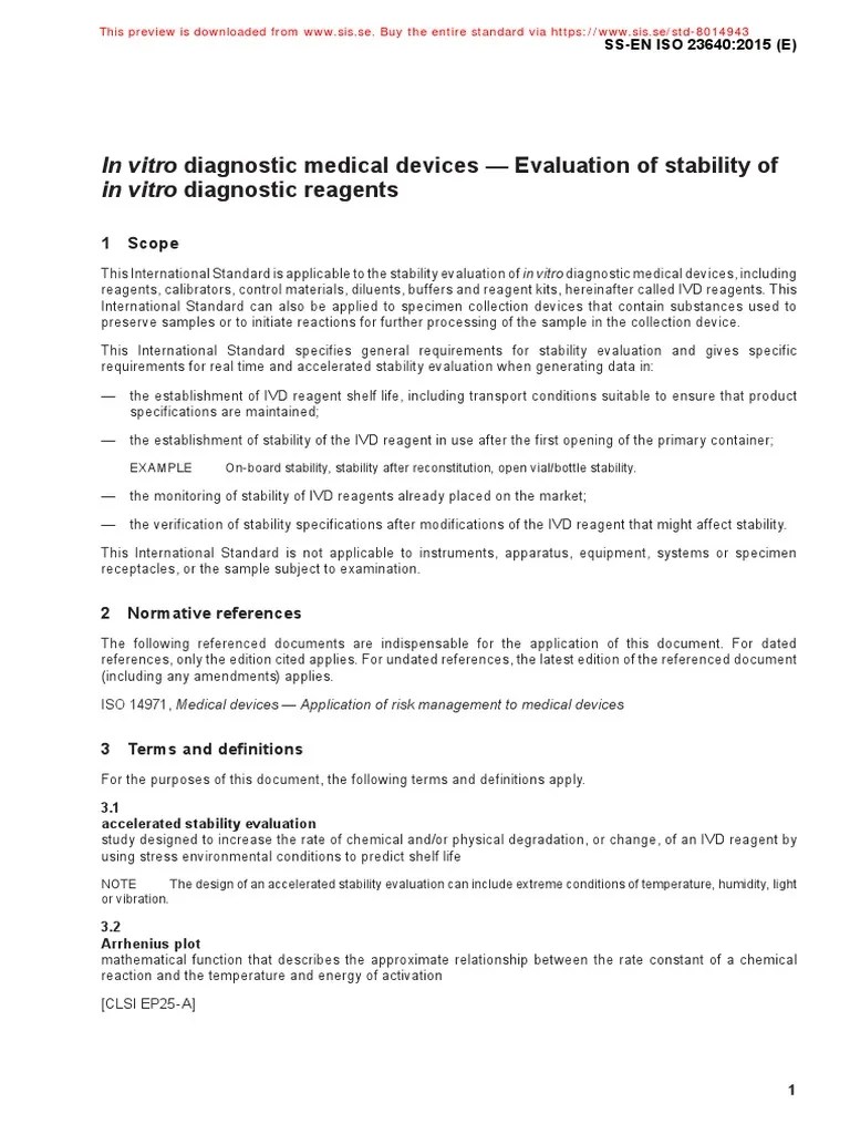 Iso 23640 2015 PDF Medical Device Shelf Life