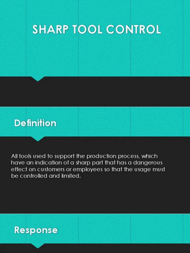 Sharp Tool Control PDF Business