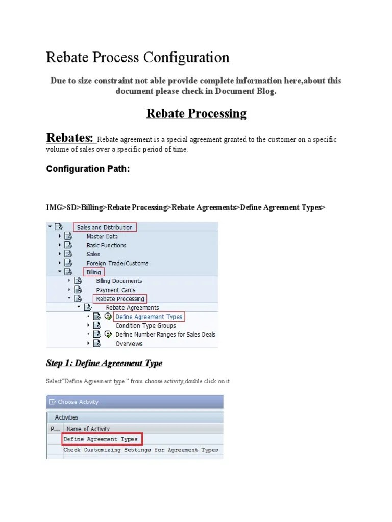 Rebate Process Configuration | PDF | Rebate (Marketing) | Verification