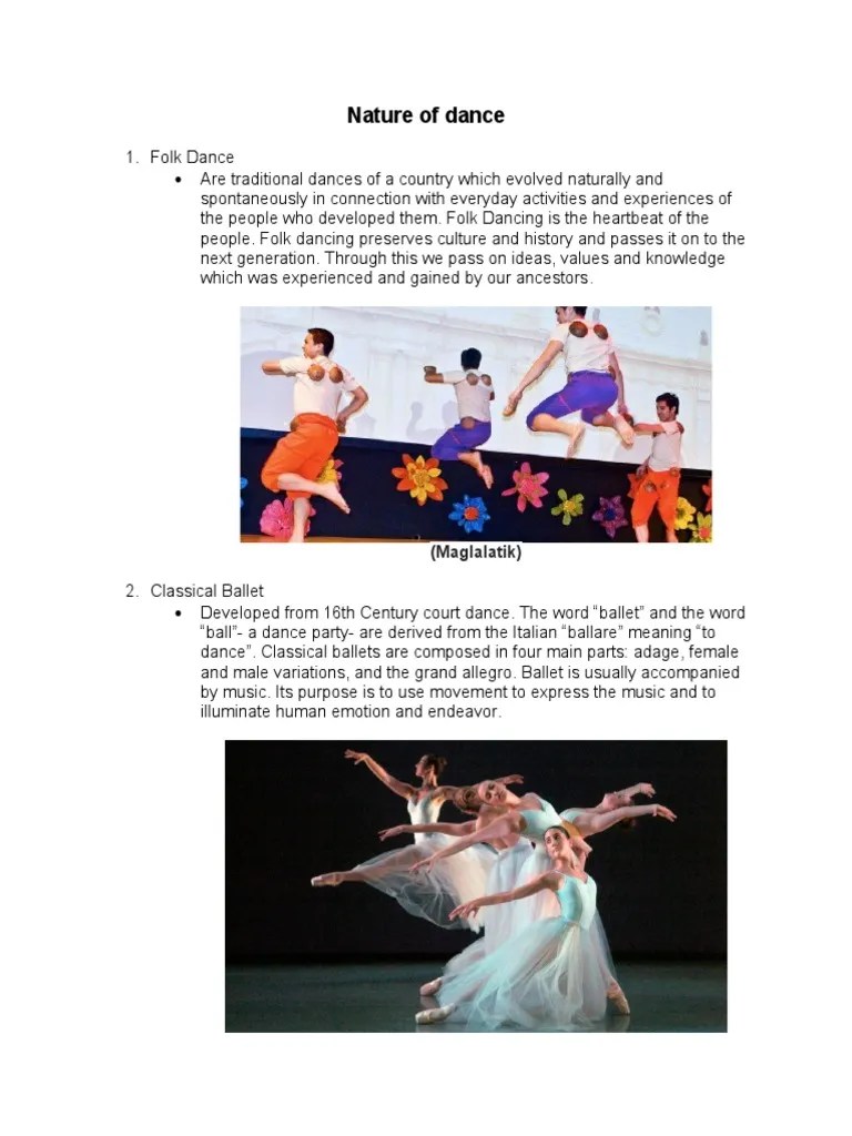 Nature of Dance PDF Dances Ballroom Dance