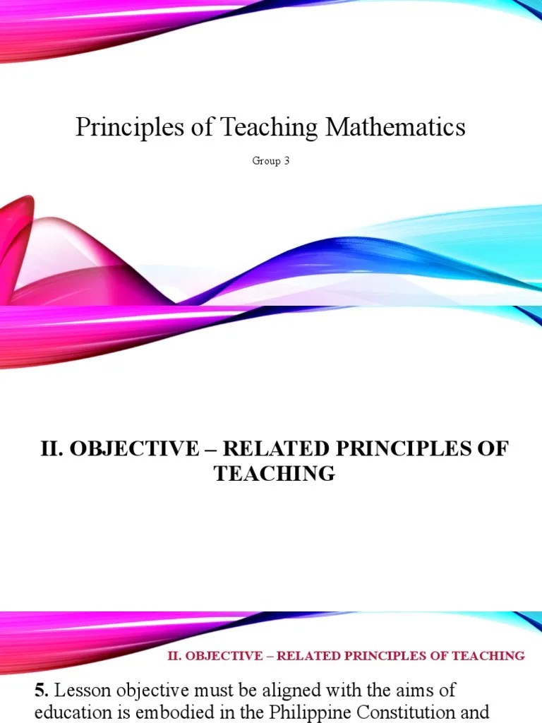 Principles of Teaching Mathematics PDF Learning Educational