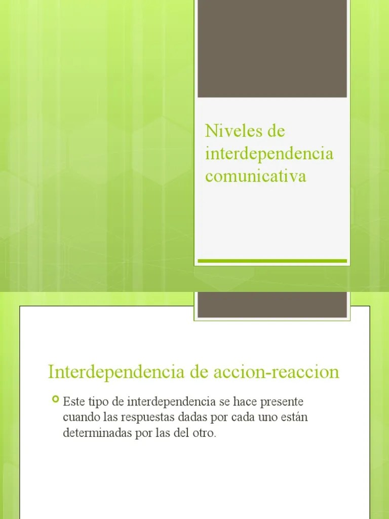 Niveles de interdependencia comunicativa