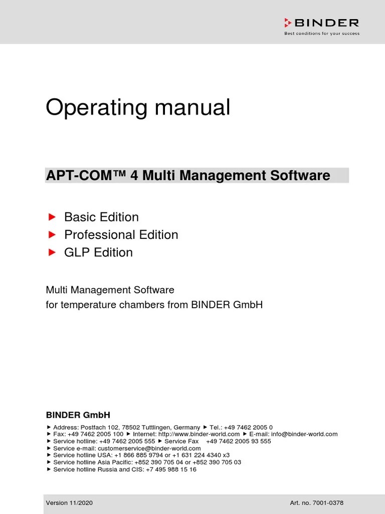 Operating Manual 4 Multi Management Software PDF Computer