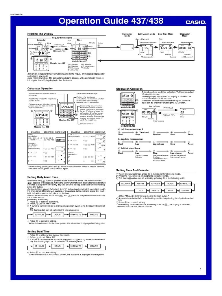 Casio CA-53W Watch Manual | Download Free PDF | Computer Engineering