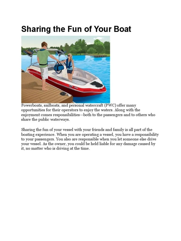 Boat Ed Unit 6 PDF Water