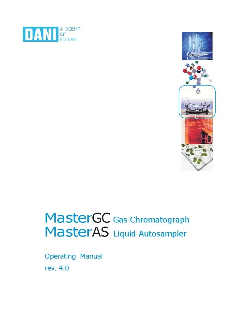 MasterGC Operating Manual Rev.4.0 PDF Gas Chromatography Chemistry