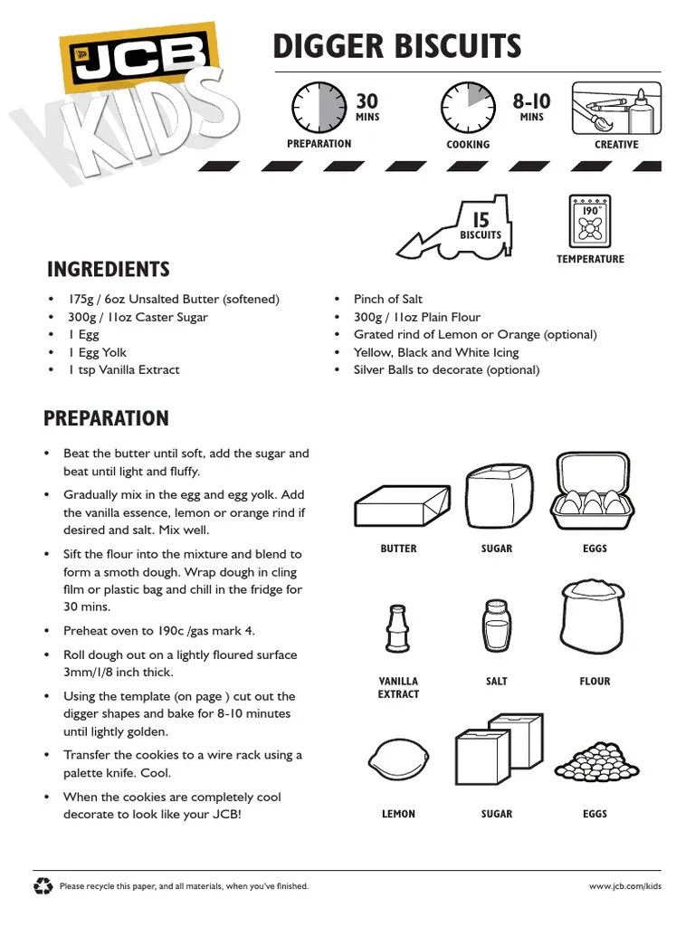 Digger Biscuits Mins Cooking Mins PDF Dough Cooking