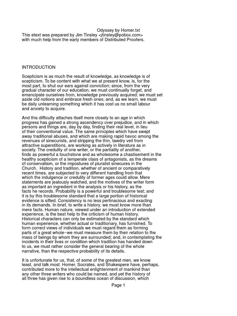Odyssey by Homer Homer Poetry Free 30day Trial Scribd