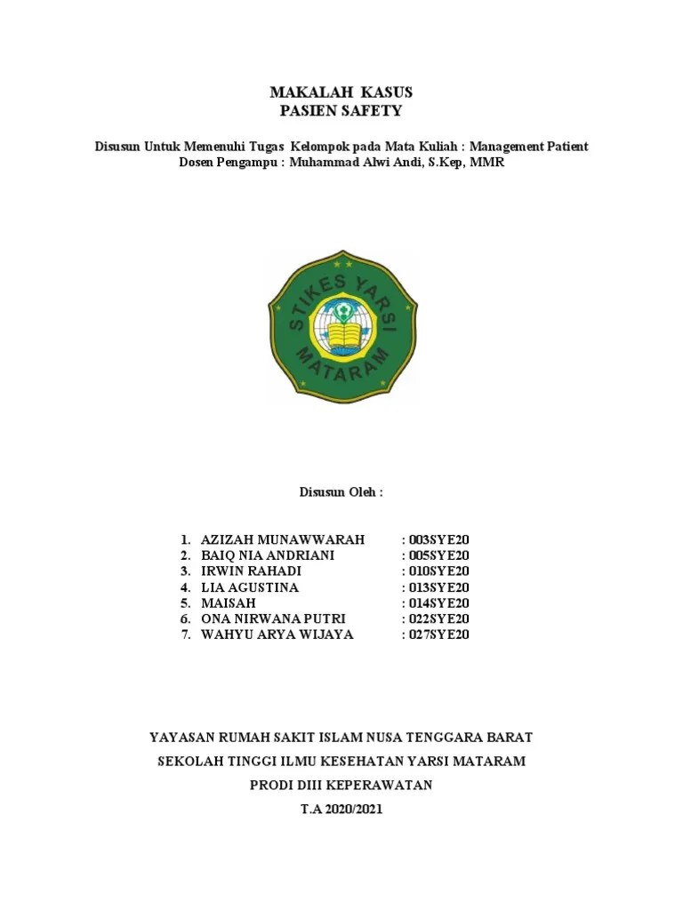 MAKALAH Kelompok 2 Patient Safety | PDF
