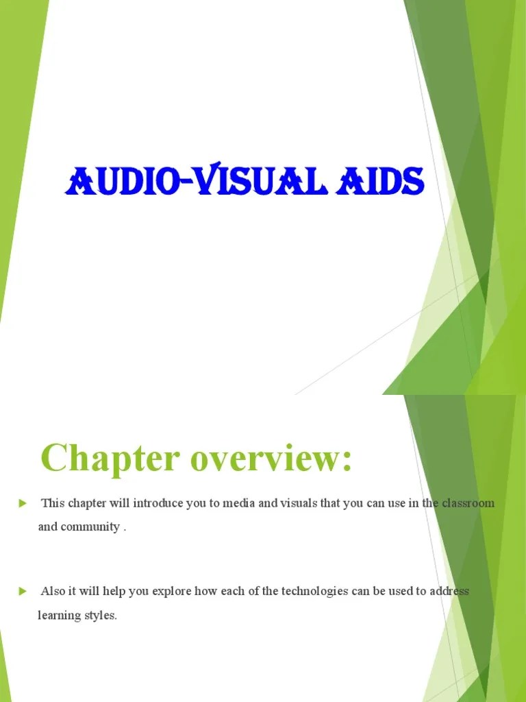 AudioVisual Aids PDF Cognition