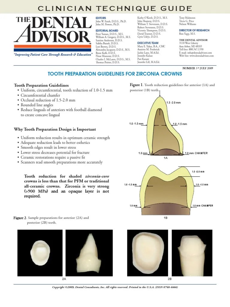 toothpreparationguidelinesforzirconiacrowns Dentistry Branches