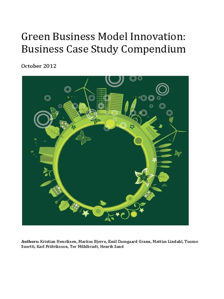 Green Business Model Innovation - Business Case Study Compendium | PDF