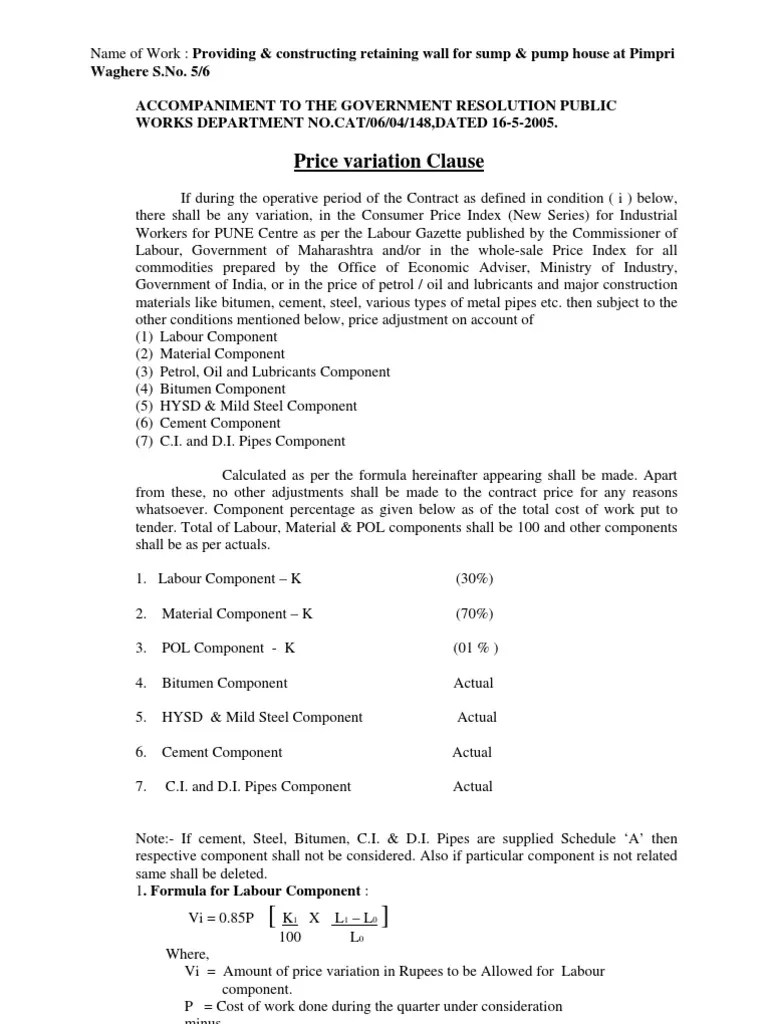 PVC Formulae PDF Price Indices Asphalt