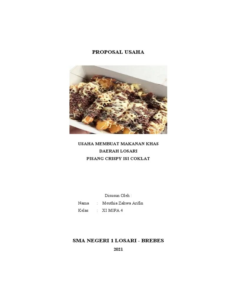 Proposal Usaha Pisang Krispi | Pdf