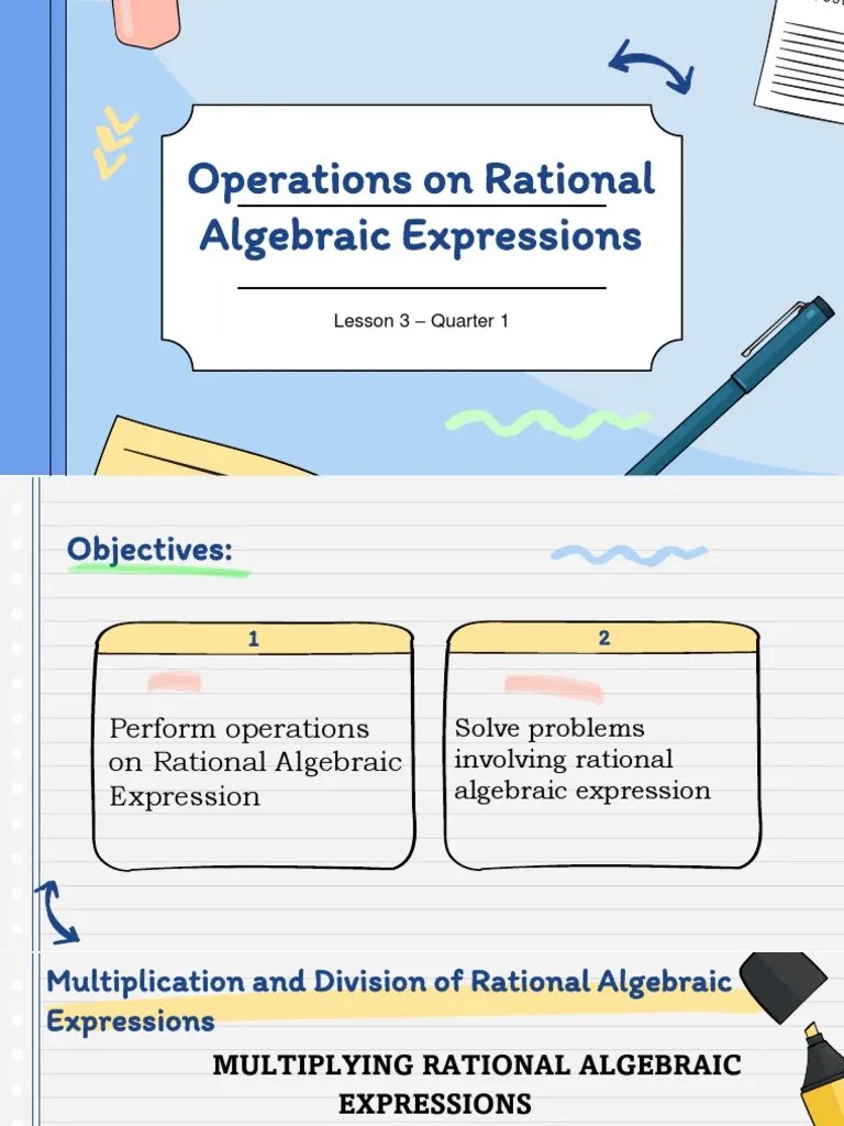Grade 8-Operations-on-Rational-Algebraic-Expressions | PDF | Rational
