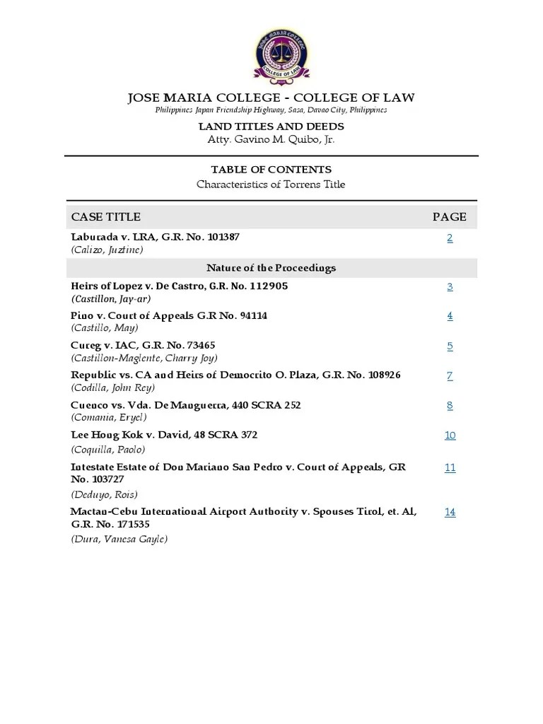 Week 2 Characteristics of Torrens Title PDF Equity (Law) Probate