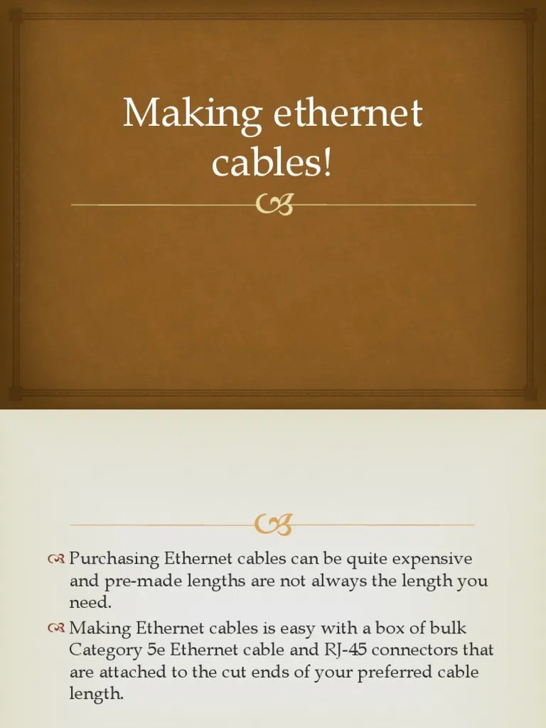 Making Cables PDF Physical Layer Protocols Equipment