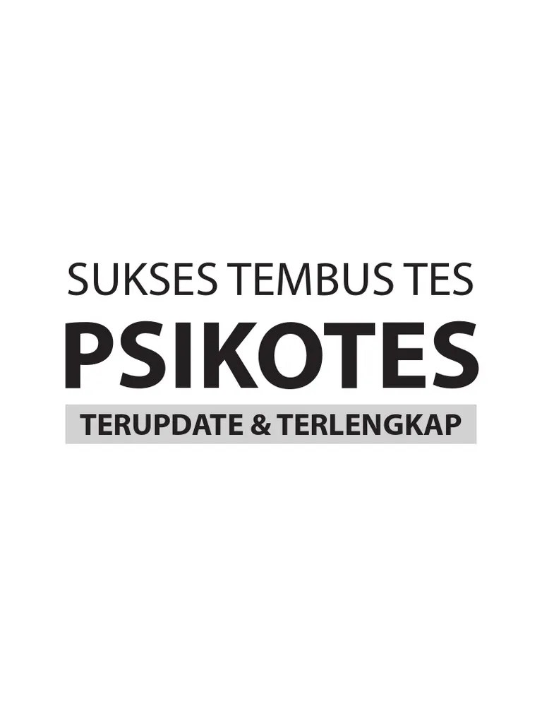 Sukses Tembus Tes Psikotes - Extra Bonus | PDF