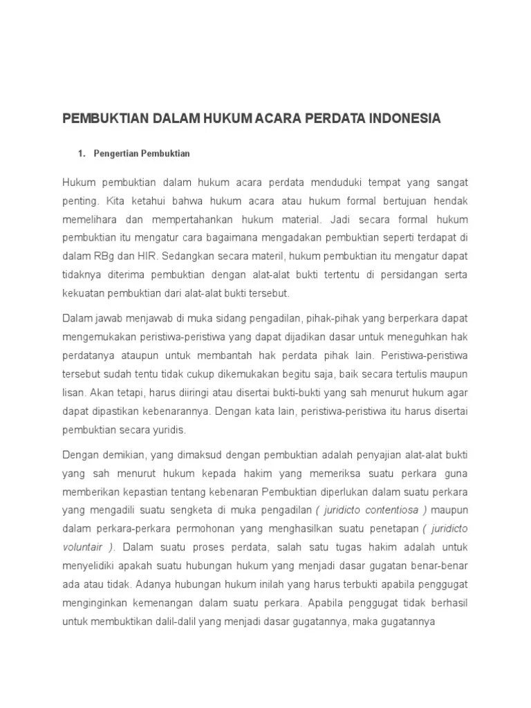 Pembuktian HK Acara | PDF