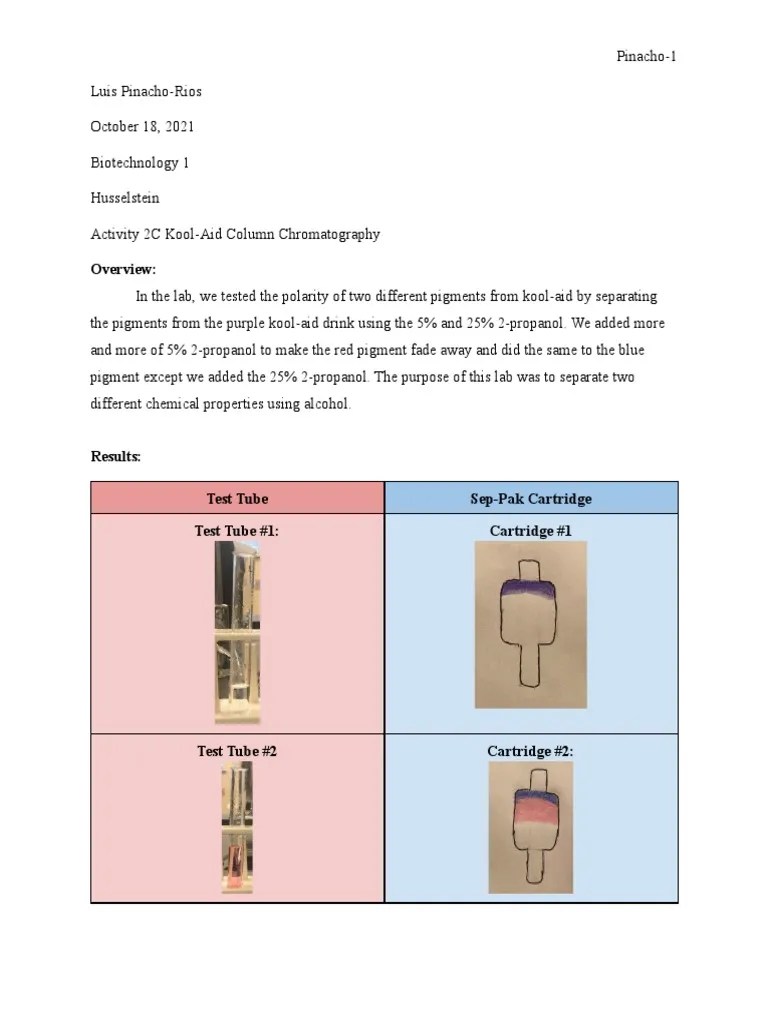 Luis PinachoRios 2c KoolAid Column Chromatography Download Free PDF