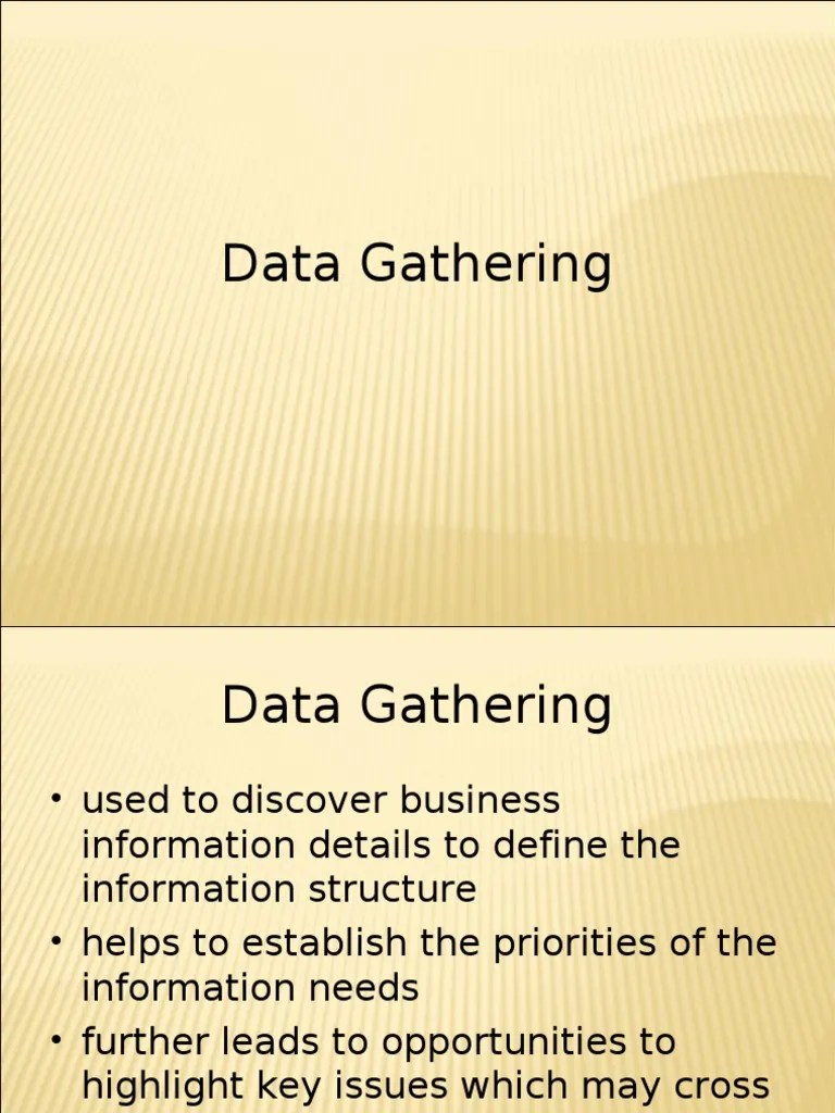 Data Gathering Interview Intelligence Analysis
