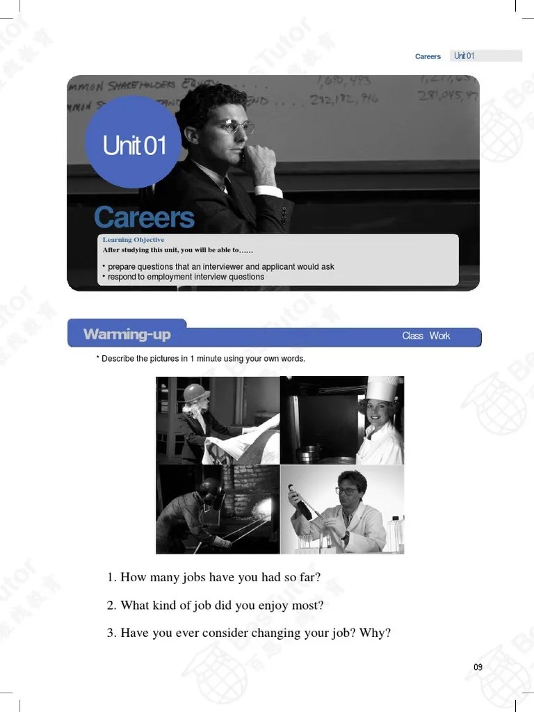 Unit 1 Careers | PDF | Job Interview | Dress