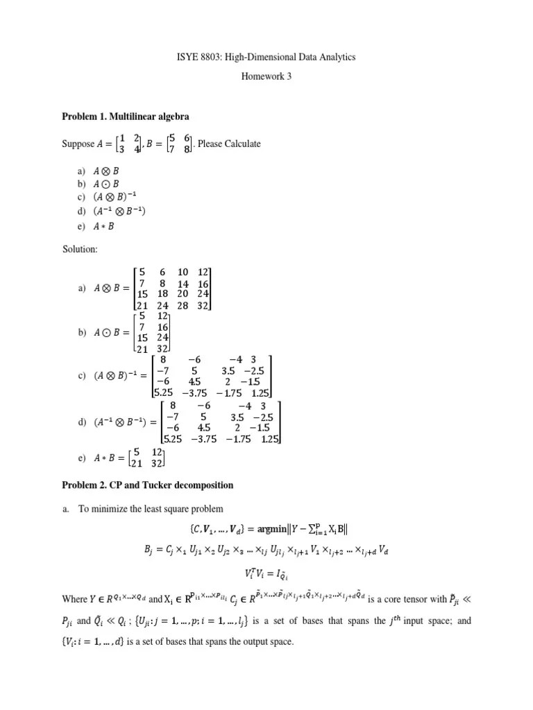 Problem 1. Multilinear Algebra PDF Algebra Linear Algebra