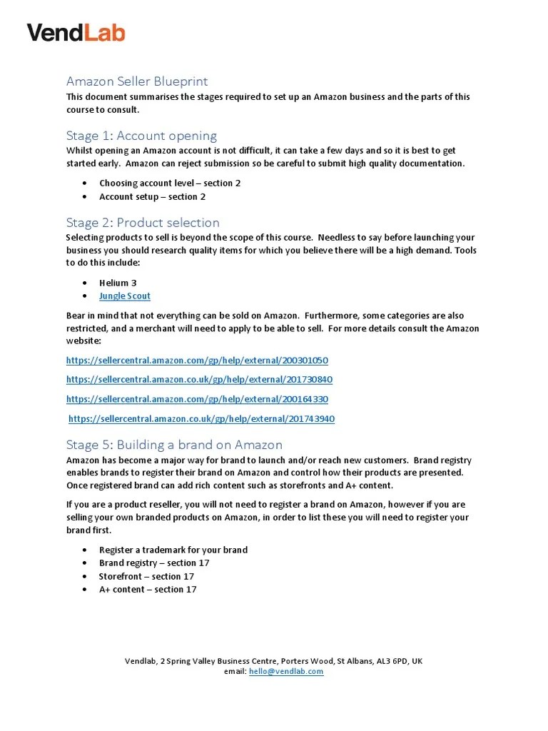 Amazon Blueprint PDF Brand Warehouse